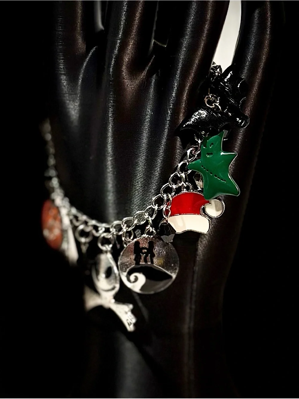 Silver Jack Halloween Bracelet